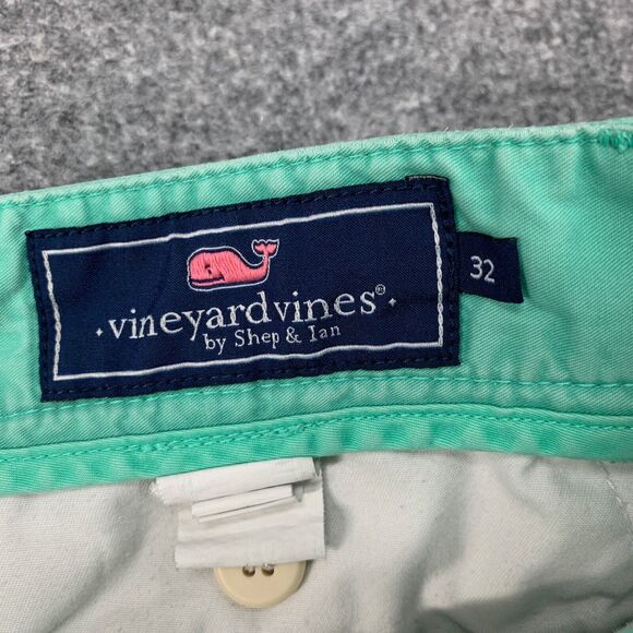 Vineyard Vines Shorts Mens 32 Aruba Blue Club Cotton Twill Flat Front Prep Chino - Picture 5 of 14